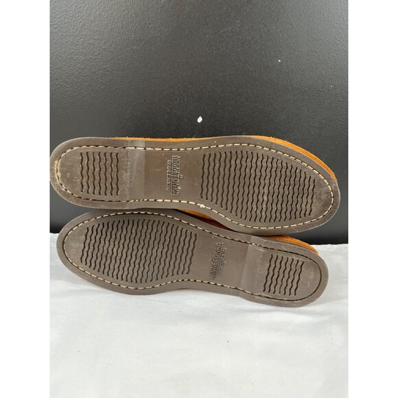 Minnetonka Moccasin Women's Brown Leather Loafers Size 7 SKU 6152 - Picture 5 of 7